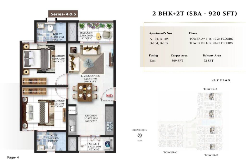 Pavani Mirabilia 2bhk Floor Plan